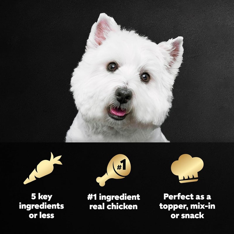 Cesar Simply Crafted Adult Soft Wet Dog Food Meal Topper with Chicken - 10 Count (1.3 oz. Tubs) - Image 3