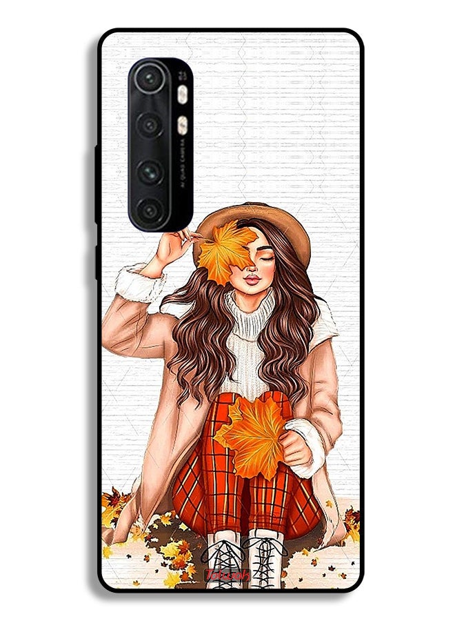 Tolwak Xiaomi Mi Note 10 Lite Protective Case Cover Holding Autumn Leaves Art - Image 2