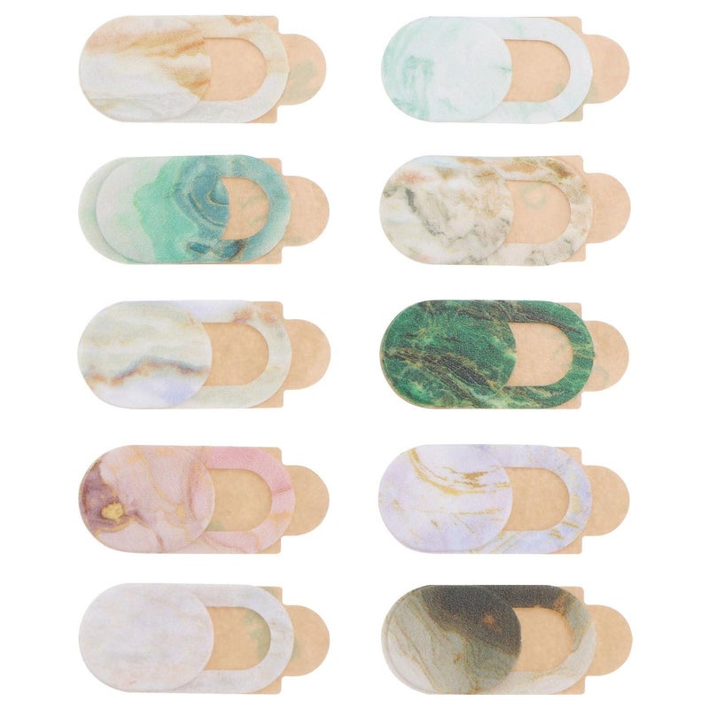 Marble Privacy Camera Cover Slide Protector For Phone Laptop Tablet 10 Pack - Image 2