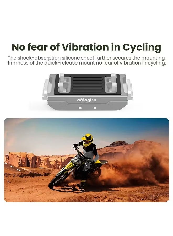 aMagisn Quick Release Mount for Insta360 X5,Aluminum Magnetic Base with 1/4 and 2-prong Adapter for Insta 360 X5 Accessories - Image 3