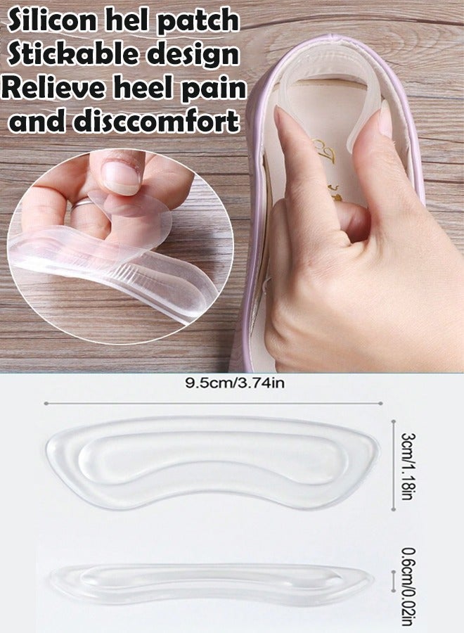 ZCM-HAPPY Set of 8 Pairs of Different Heel Pads to Increase the Size of the Shoe and Prevent Heels From Falling off High Heels, Pain, Buckling and Rubbing the Feet - Image 2