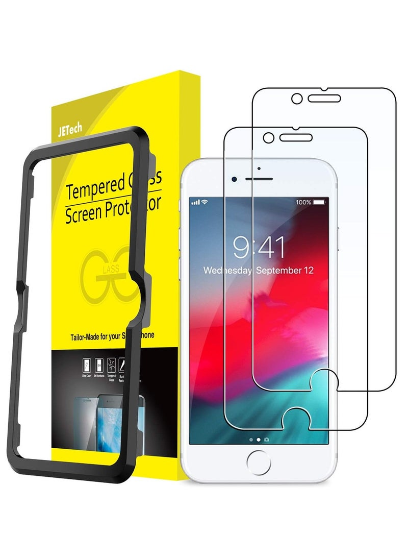Jetech Screen Protector For Iphone Se 3 2 2022 2020 Edition Iphone 8 7 6S 6 4.7 Inch Tempered Glass Film With Easy Installation Tool 2 Pack - Image 1