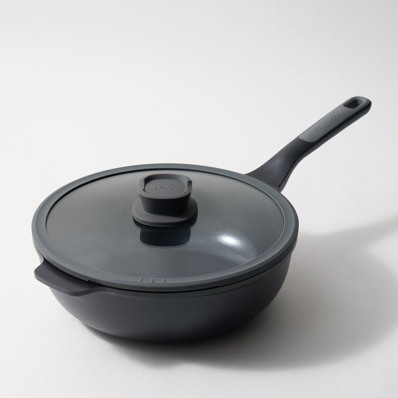 بيرجوف بيرجهوف مقلاة الومنيوم بغطاء 28سم، أسود - Image 1