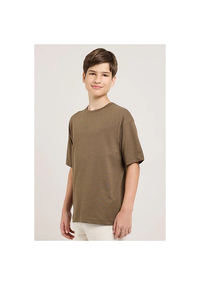 R&b Print Detail T-Shirt With Crew Neck and Short Sleeves