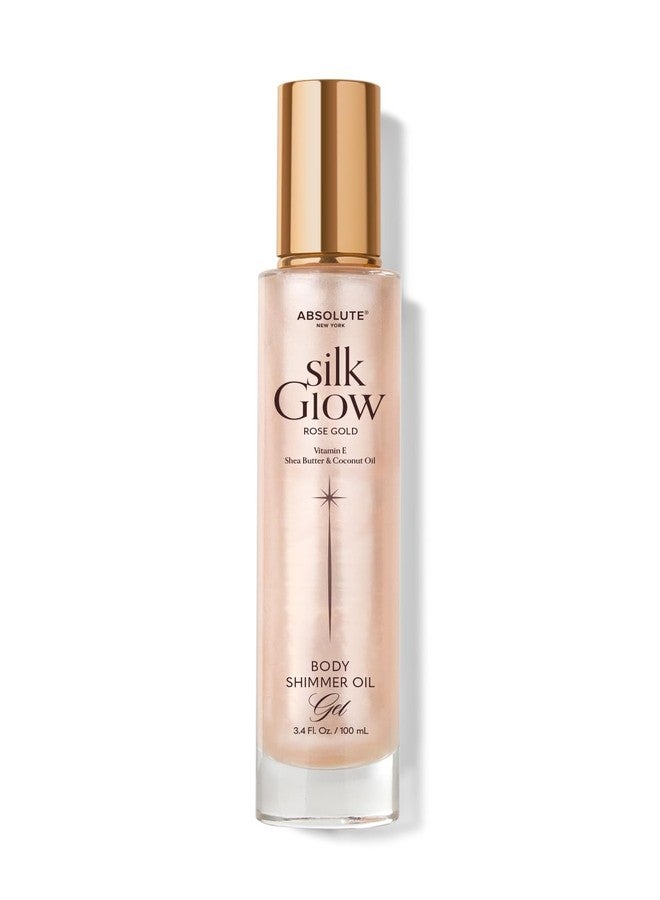 Absolute New York - Silk Glow Shimmer Mist Glow, Radiant, Shimmer Body & Face & Hair, Shea Butter, Coconut Oil, Vitamin E (SBGS04 Rose Gold Oil Gel, 3.4 fl oz) - Image 1
