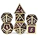 DNDND DD Table Game Dice Set 7PCS Metal Die with Metal Gift Box for Dungeons and Dragons Dark Purple and Gold Number - Image 2