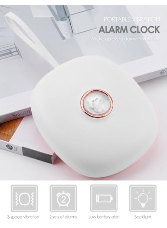 Digital Vibrating Alarm Clock for Heavy Sleepers Hearing Impaired Deaf Teens, Portable LED Alarm Clock Bed Shaker Under Pillow Battery Operated for Travel or Home Use - Image 2