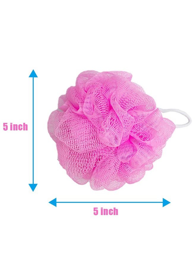 Cshangzei - 10 Pack Bath Loofah Sponges,Mesh Shower Pouf Balls,Exfoliating Scrubber for Kids Women Men Body Wash,Random Color - Image 1