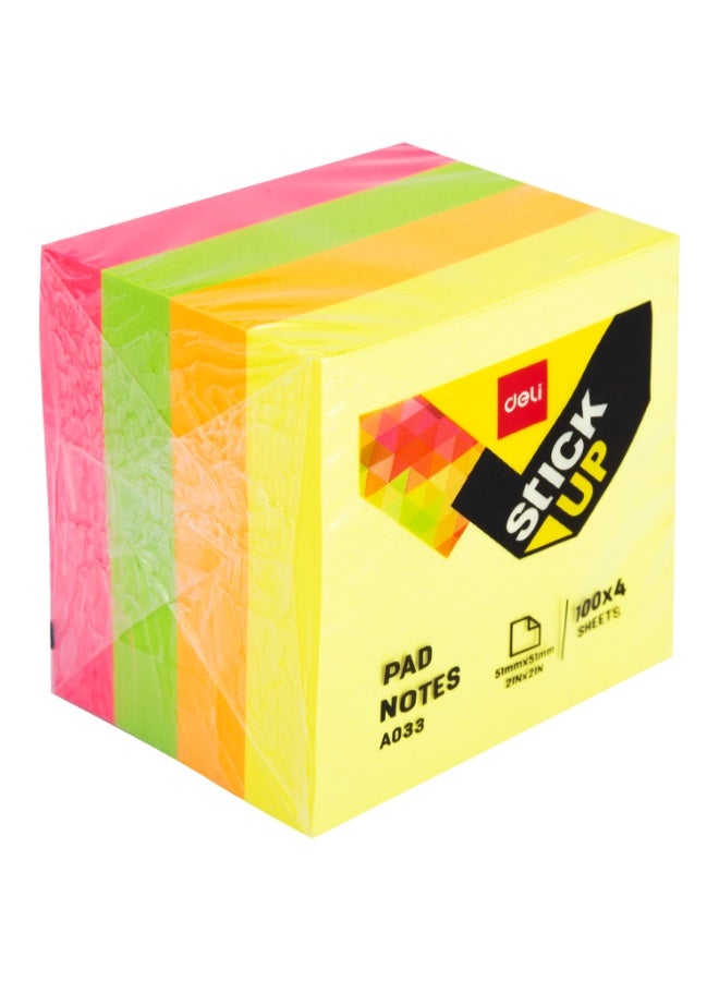 Deli A03303 Sticky Notes 51mm x 51mm 4colors - Image 1