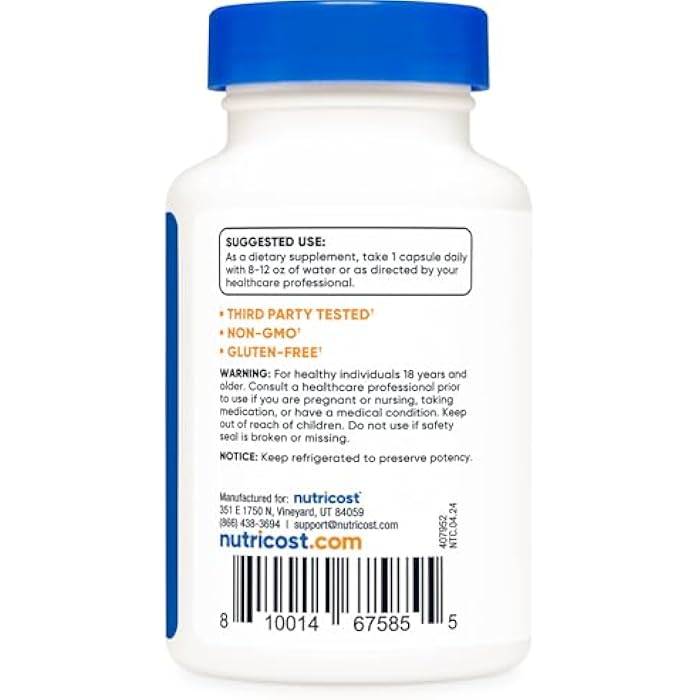 Nutricost Probiotic Complex (10 Billion CFU) 60 Capsules - Acidophilus Plus 9 Other Probiotics, Non-GMO, Gluten Free Supplement - Image 4