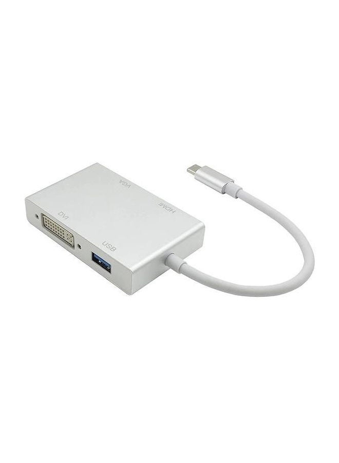 NIBEMINENT Multiport To Type C Adapter White