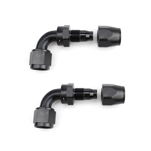 AC PERFORMANCE 12 AN 90 Degree Swivel Hose End Fitting Aluminum Black Pack of 2 - Image 3