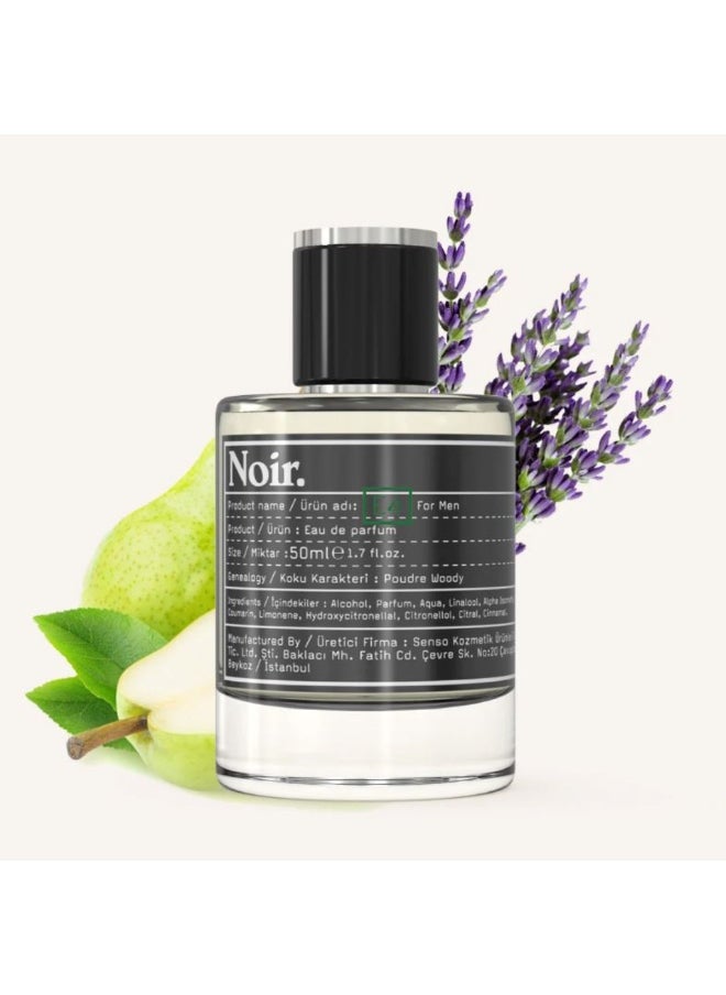 noir NOIR E4 Men's Perfume – Eau De Parfum 50ML | Woody, Amber, Iris, Musk & Vetiver Scent | Long Lasting Luxury Fragrance | Made in Turkey  - Image 1
