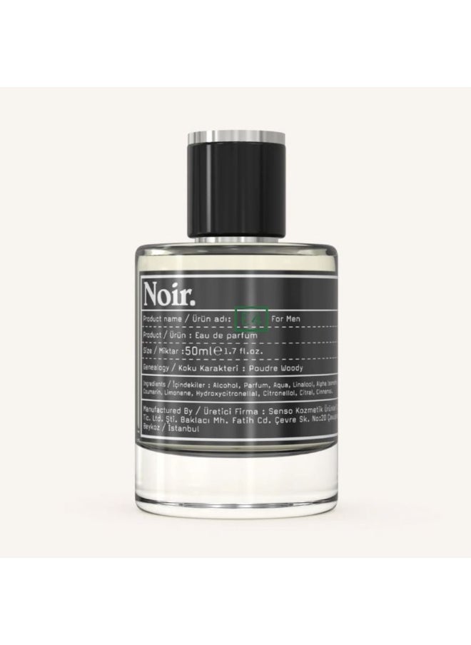 noir NOIR E4 Men's Perfume – Eau De Parfum 50ML | Woody, Amber, Iris, Musk & Vetiver Scent | Long Lasting Luxury Fragrance | Made in Turkey  - Image 2