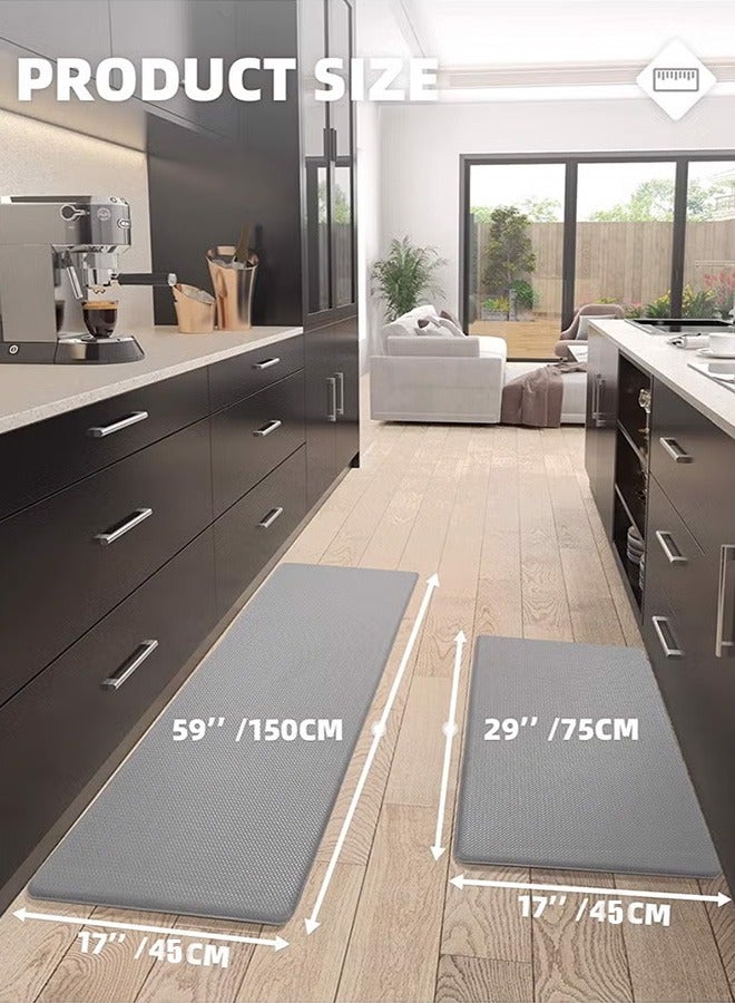 Kitchen Mat & Rug, Waterproof Stain Resistant ,Cushioned Anti-Fatigue Kitchen Floor Mat,Non Slip Mat, Kitchen Mats Rug,Anti Fatigue Standing Mat,Area Rugs Waterproof Non-slip Oil Resistant Floor Mats,Comfort Standing Foam Mat for Kitchen, Floor Home, Office, Sink, Laundry. - view 2