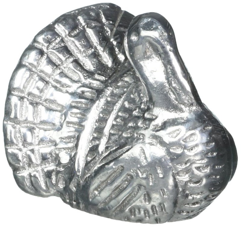 MARIPOSA Turkey Napkin Weight Silver Brillante Gifts Napkin Weights Recycled SANDCAST Aluminum Handmade in Mexico