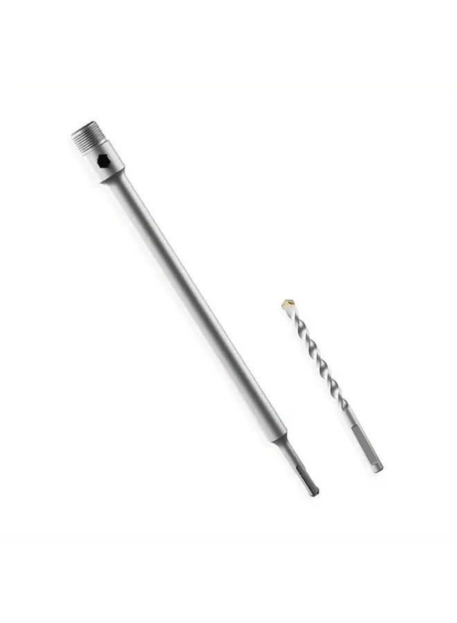 Upgraded SDS Plus Shank Concrete Hole Saw Connecting Rod 300mm Round Handle Wall Opening - Image 1