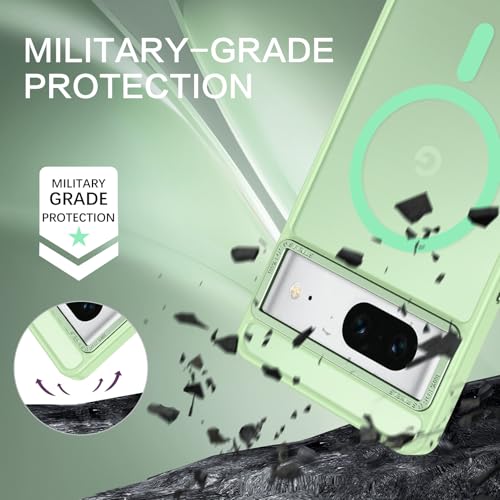 BENTOBEN for Google Pixel 7 Case [Compatible with Magsafe] Translucent Matte Magnetic Pixel 7 Case Magsafe Slim Thin Shockproof Women Men Protective Phone Cover for Google Pixel 7 6.4", Matcha Green - Image 4