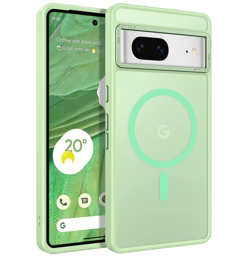 BENTOBEN for Google Pixel 7 Case [Compatible with Magsafe] Translucent Matte Magnetic Pixel 7 Case Magsafe Slim Thin Shockproof Women Men Protective Phone Cover for Google Pixel 7 6.4", Matcha Green - Image 1