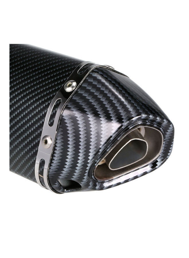 NIBEMINENT Carbon Fiber Colour Small Hexagon Oblique Tail Refit Exhaust Muffler 51mm - Image 5