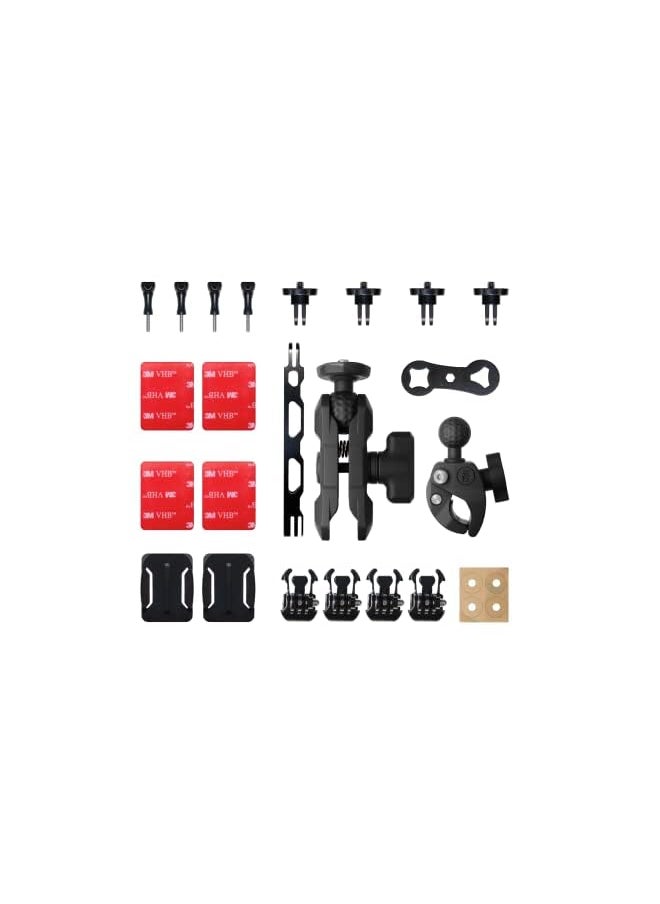 Insta360 - Motorcycle Accessory Bundle for X3, ONE RS, GO 2, ONE X2, ONE R, ONE X, ONE - Image 1
