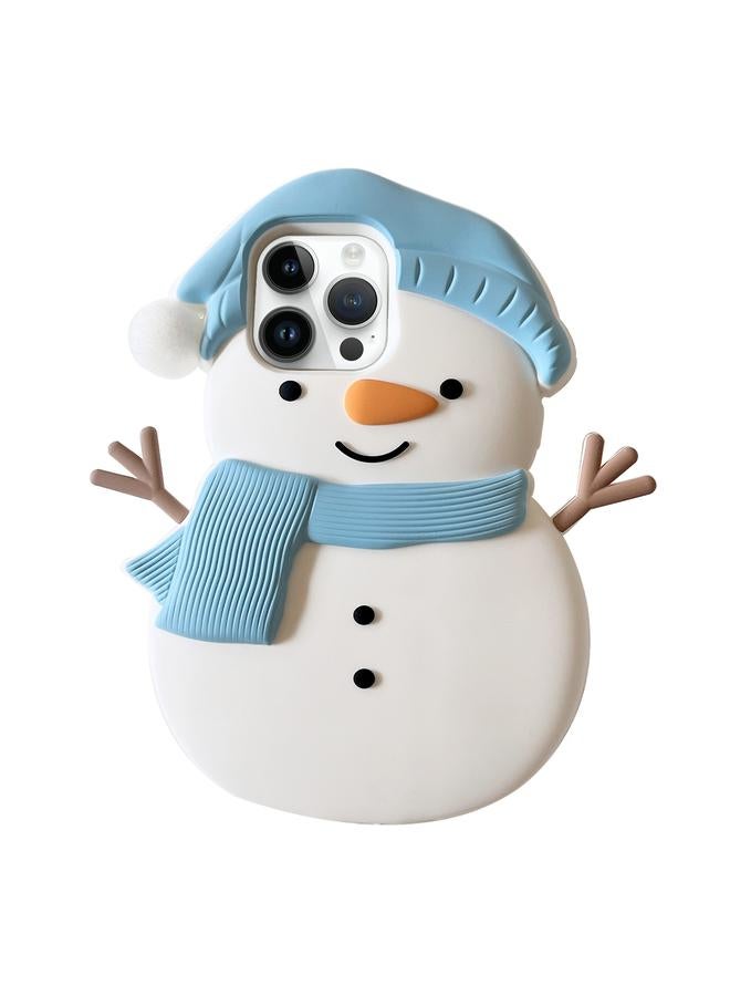 S-TOP Case For iPhone 14 Pro Christmas Snowman Silicone Phone Case - Image 1