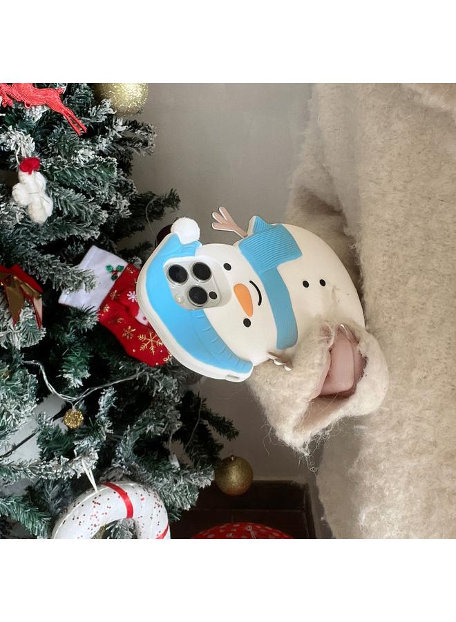 S-TOP Case For iPhone 14 Pro Christmas Snowman Silicone Phone Case - Image 3