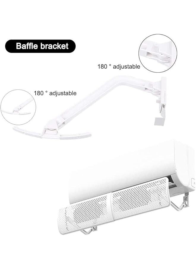 Air Conditioner Deflector 180° Adjustable Air Conditioner Wind Shield With Air Holes Air Conditioning Vent Deflector For Wind Protection Wind Blocking And Directional