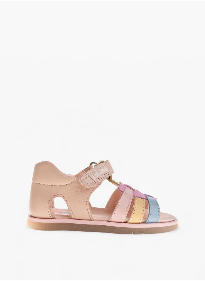 بابلوسكي Girls' Colourblock Strappy Sandals with Hook and Loop Closure