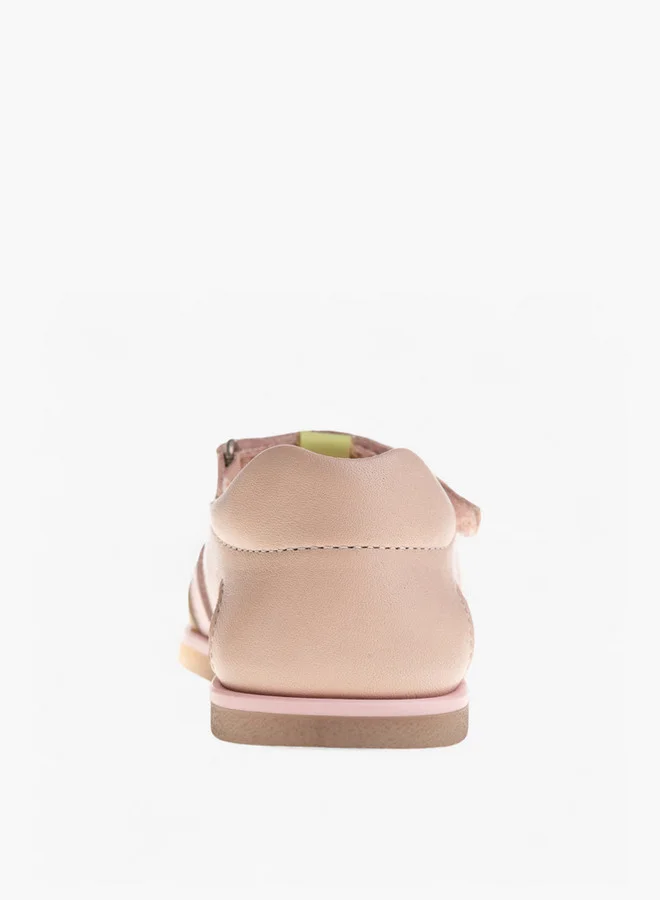 Pablosky Girls' Colourblock Strappy Sandals with Hook and Loop Closure