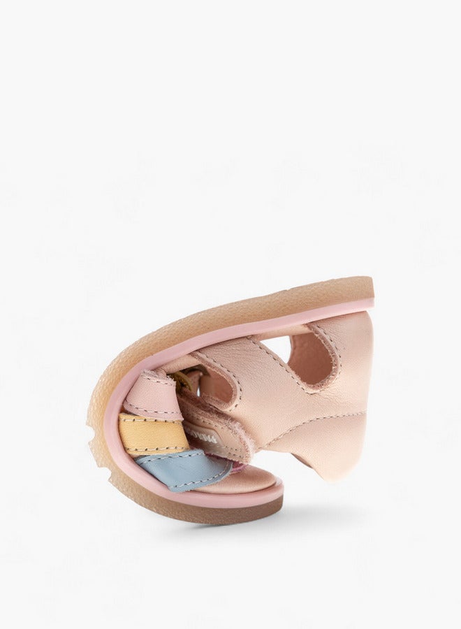 Pablosky Girls' Colourblock Strappy Sandals with Hook and Loop Closure - Image 5
