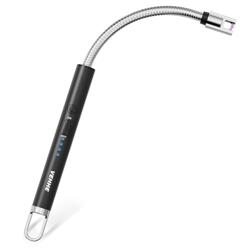 VEHHE Candle Lighter, Electric Rechargeable Arc Lighter with LED Battery Display Long Flexible Neck USB Lighters for Light Candles Gas Stoves Camping Barbecue - Image 1