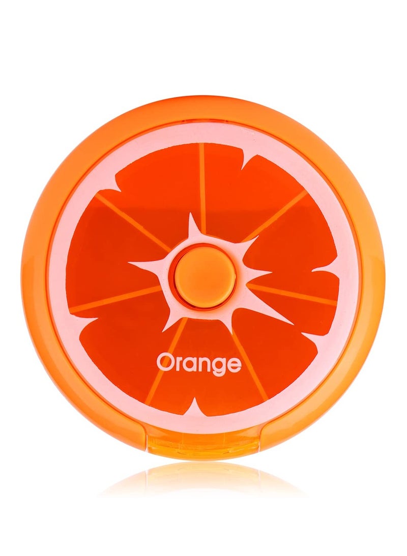 Creative Portable Mini 7 Days Weekly Round Rotation Cute Fruit Style Pill Storage Box - Image 1