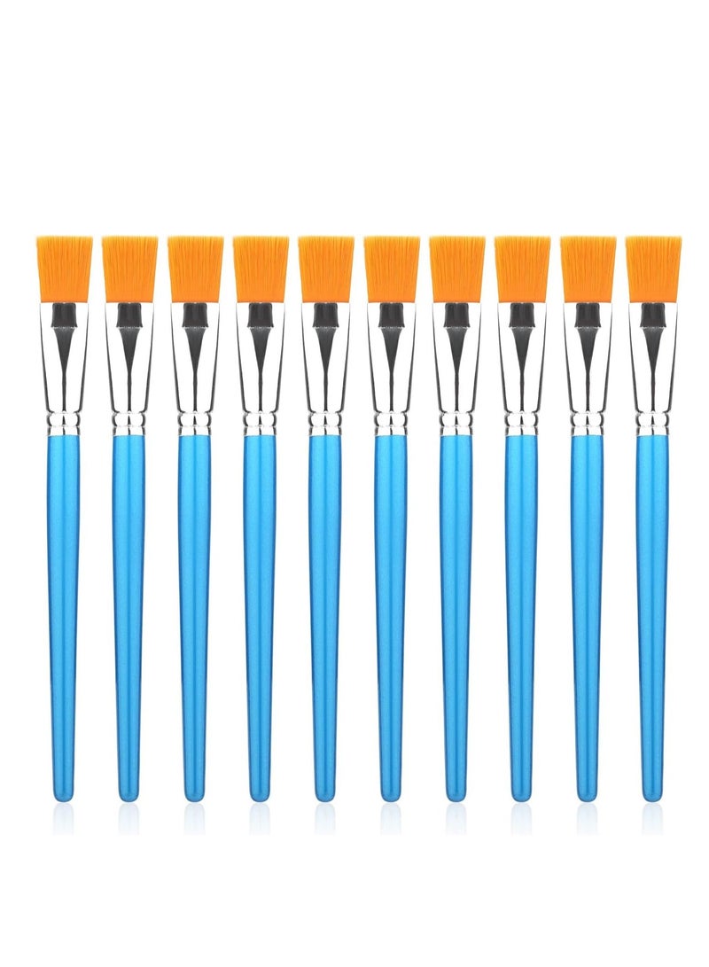 SYOSI 10pcs Flat Paint Brushes Set - 1 Inch Synthetic Brushes for Acrylic, Watercolor, Oil Painting, Crafts, Face Body Art - Professional Painting Brushes Collection - Image 1
