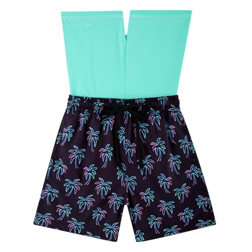 Cozople Teen Boys Neon Flamingo Swim Trunks Novelty Stretchy Boxer Brief Liner Swim Shorts Quick Dry Lightweight Bathing Suit for Teens Surf Beach Board Shorts - Image 5