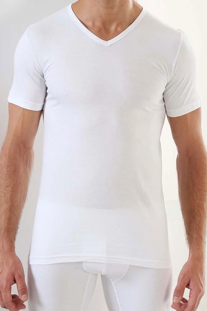 Hepsine Rakip Rivaling All Men's V-Neck Short Sleeve Undershirt Ribbed Cotton Undershirt Comfortable Economical