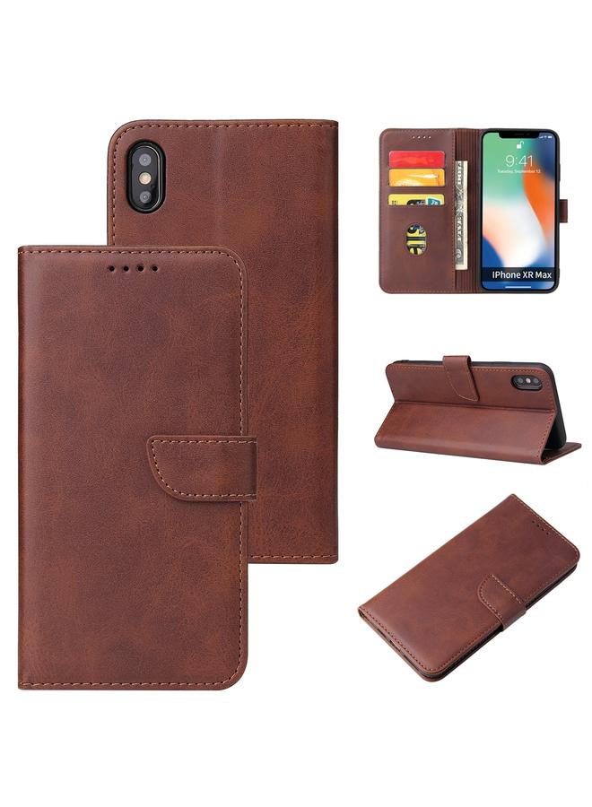 S-TOP Case For iPhone X / XS Calf Texture Buckle Horizontal Flip Leather Case with Holder & Card Slots & Wallet - Image 1