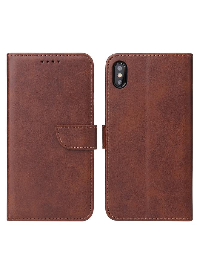 S-TOP Case For iPhone X / XS Calf Texture Buckle Horizontal Flip Leather Case with Holder & Card Slots & Wallet - Image 2