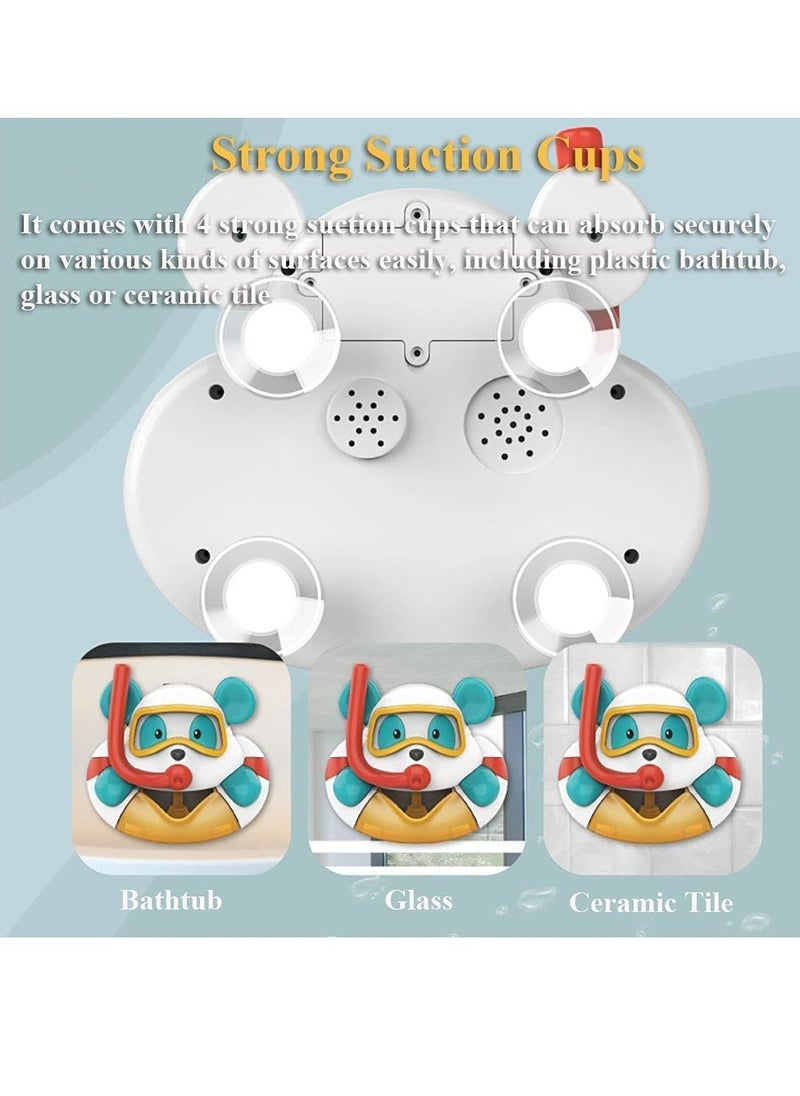 Generic - Bathtub Bubble Maker Kids Electric Cartoon Animal Bubble Blower Machine Bubble Machine   Bear Bath Toy with Music and Vacuum Suction Cups Bear - Image 1