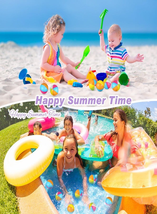 Jerify 24 Pcs Mini Beach Stress Balls 2.5 Inch Foam PU Relief Stress Ball Mini Rainbow Blow Up Beach Balls Toys for Girls Boys Birthday Beach Hawaiian Party Favors Summer Pool Games (Stylish Color) - Image 2