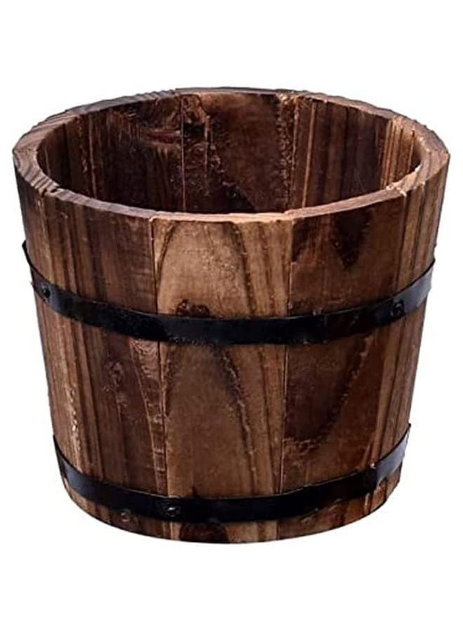 HOME TASTE Wooden Hanging Flower Vases Garden Decoration Hanging Garden Planter Flower Container Flower Planter Decorative Wood Pots Vases Outdoor Indoor Pots - Image 5