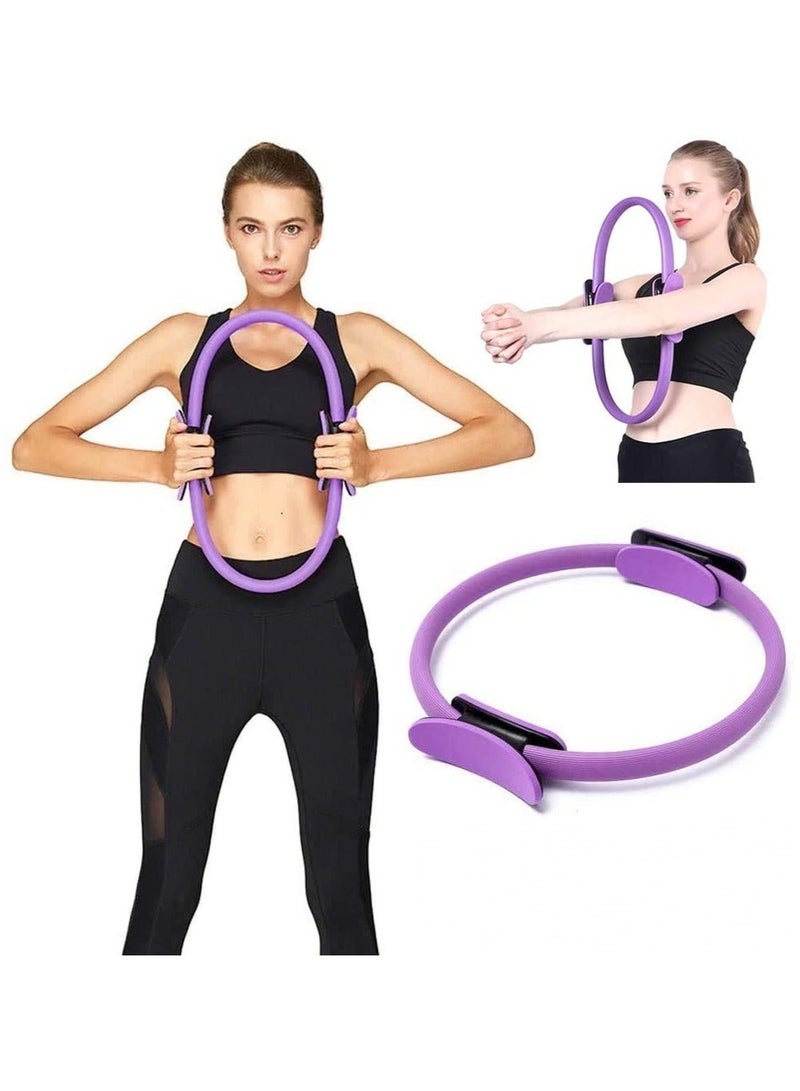 والالا مجموعة معدات تمارين البيلاتس مع حلقة دائرية للياقة البدنية وكرة وحزام مقاومة وحزام مطاطي وجوارب غير قابلة للانزلاق لتمارين الجسم بالكامل - Image 5