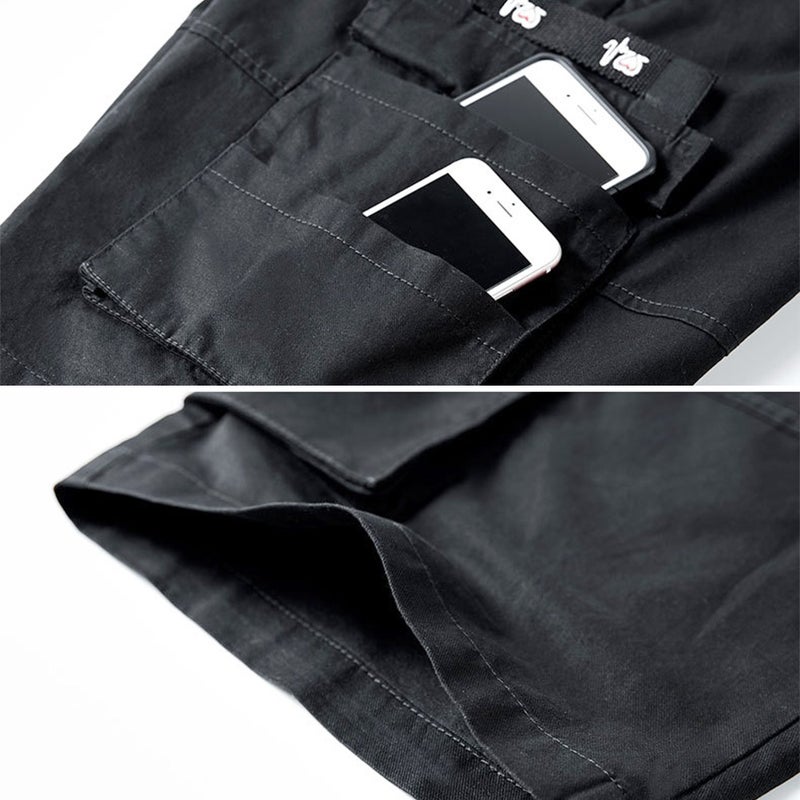 👕 شورتات رجالية صيفية مريحة قابلة للتنفس مقاس XL أسود - Image 3