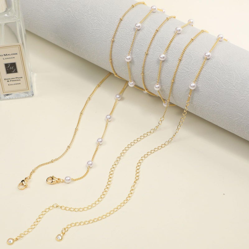 Rotnso 14K Gold Plated Body Chains Dainty Boho Layered Beach Waist Pearl Bead Chain Adjustable Bikini Belly Chain Jewelry Accessories for Women Sexy - Image 5