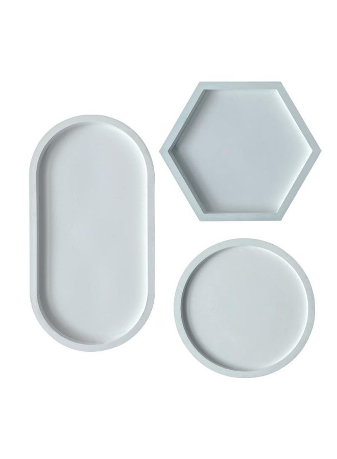 Oval Tray Cement Silicone Molds DIY Flower Pot Concrete Plaster Mould Coaster Crystal Mould Gypsum Mold Home Decor Craft - Image 1