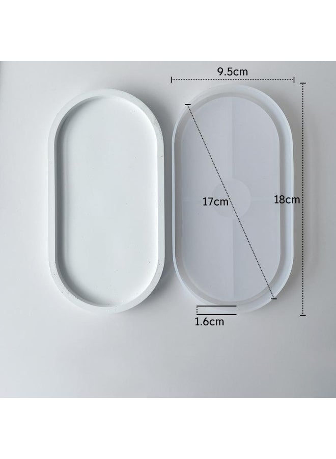 Oval Tray Cement Silicone Molds DIY Flower Pot Concrete Plaster Mould Coaster Crystal Mould Gypsum Mold Home Decor Craft - Image 2