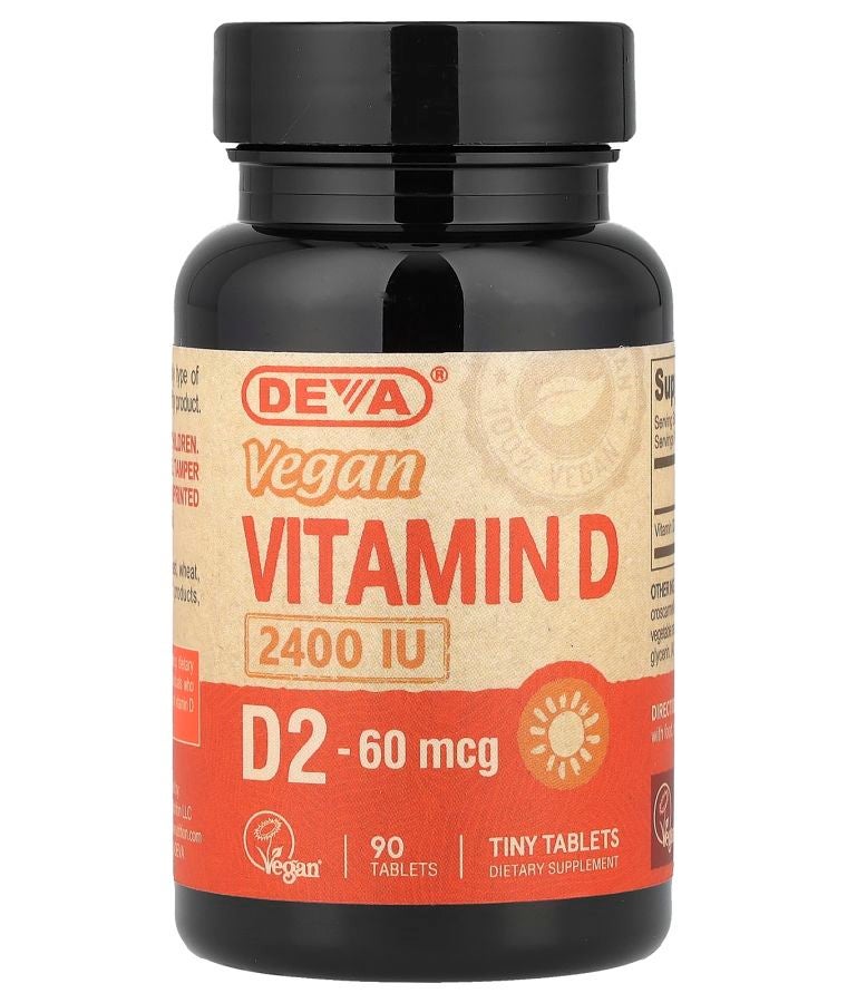 Deva Vegan Vitamin D2 60 mcg (2400 IU) 90 Tablets