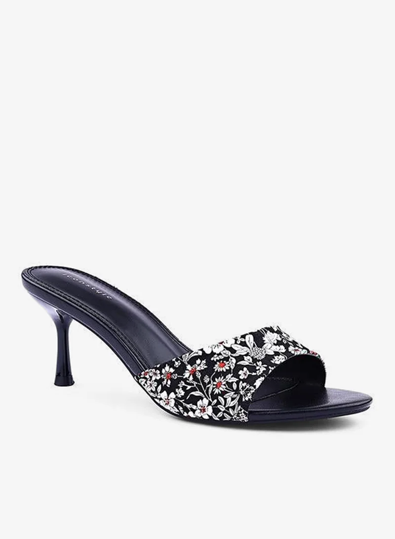 IconStyle Womens floral printed stiletto heeled sandals