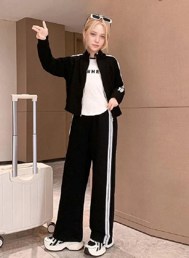 تايك تو مجموعة من جاكيت بخطوط جانبية مع بنطال