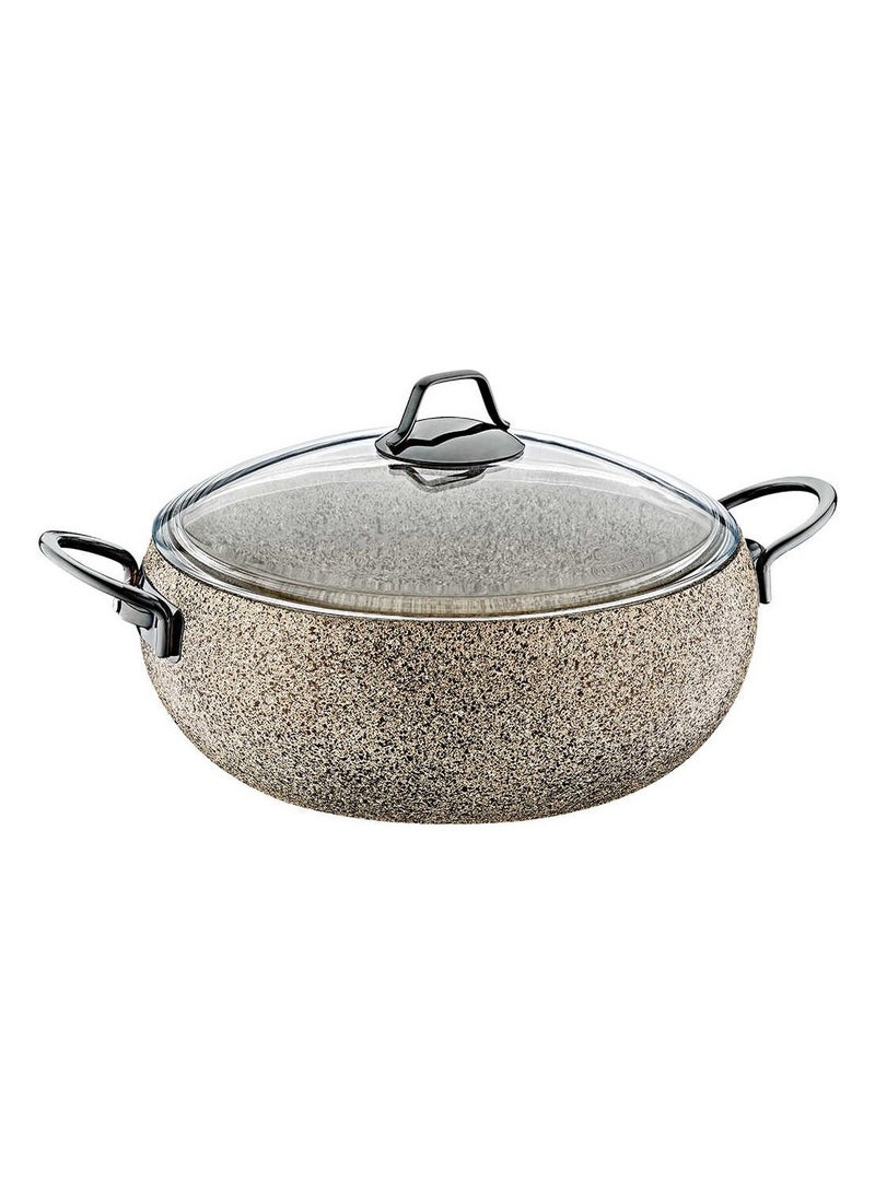 OMS Sand Storm 9pcs Granite Cookware set 20 , 24 ,28 Cm Casserole , 28 Cm Shallow Casserole and 26 Cm Frypan-Made In Turkey - Image 2